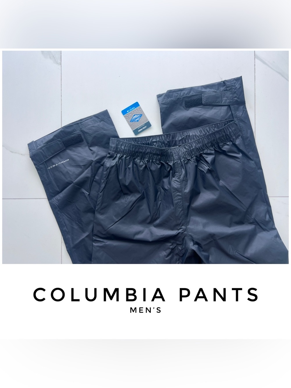Columbia mens pants size Medium black waterproof omnitech